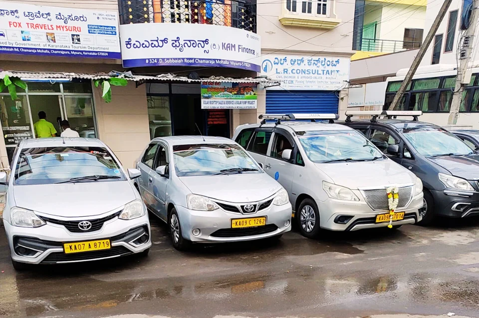 Mysore to Coorg cab fleet hatchback sedan innova tempo traveller