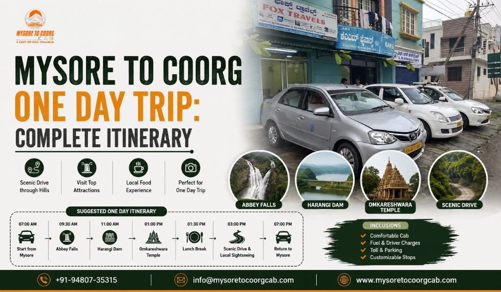 Mysore to Coorg One Day Trip: Complete Itinerary