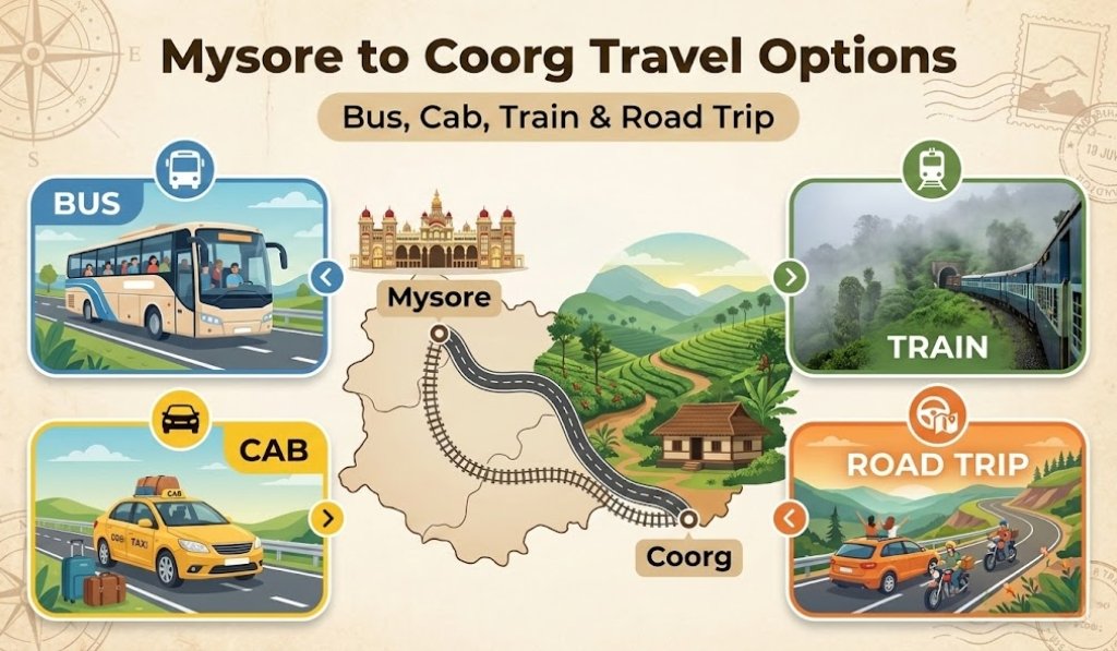 Mysore to Coorg Travel Options